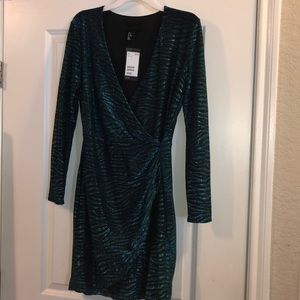 Sparkly blue zebra dress